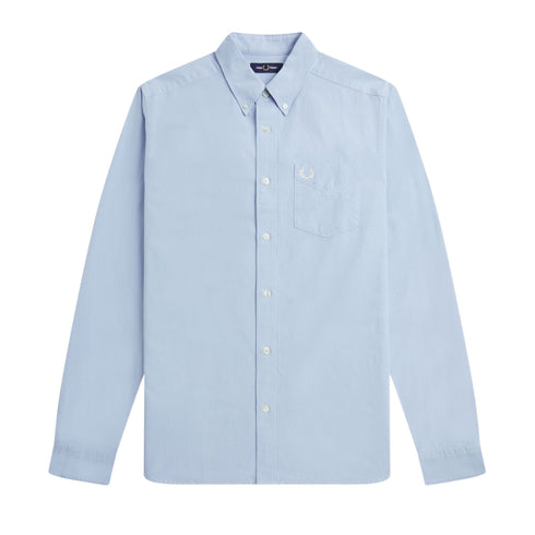 Camicia Uomo con taschino logato Celeste Fred Perry- Francavilla Moda
